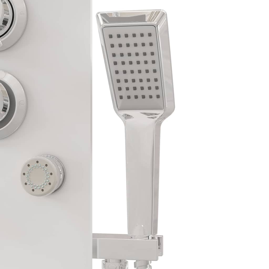 151419 vidaXL Shower Panel Unit Glass 25x47,5x130 cm White