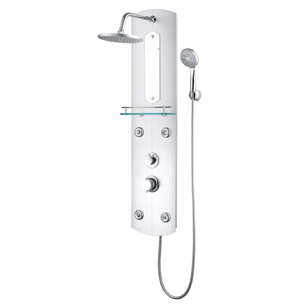 151421 vidaXL Shower Panel Unit 25x43x110 cm Silver