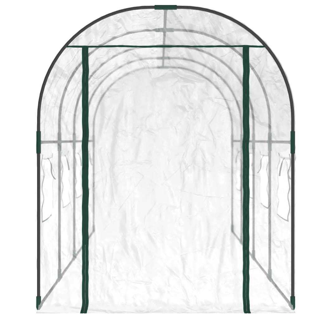 vidaXL Greenhouse Transparent 160x400x190 cm PVC&Powder-coated Steel