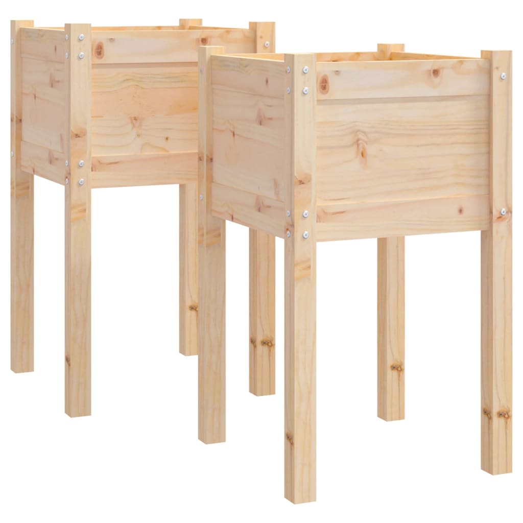 vidaXL Garden Planters 2 pcs 40x40x70 cm Solid Pinewood