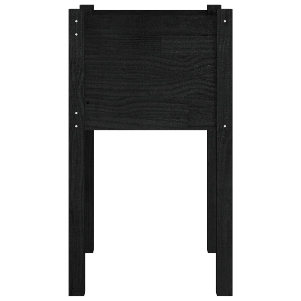 vidaXL Garden Planter Black 40x40x70 cm Solid Pinewood