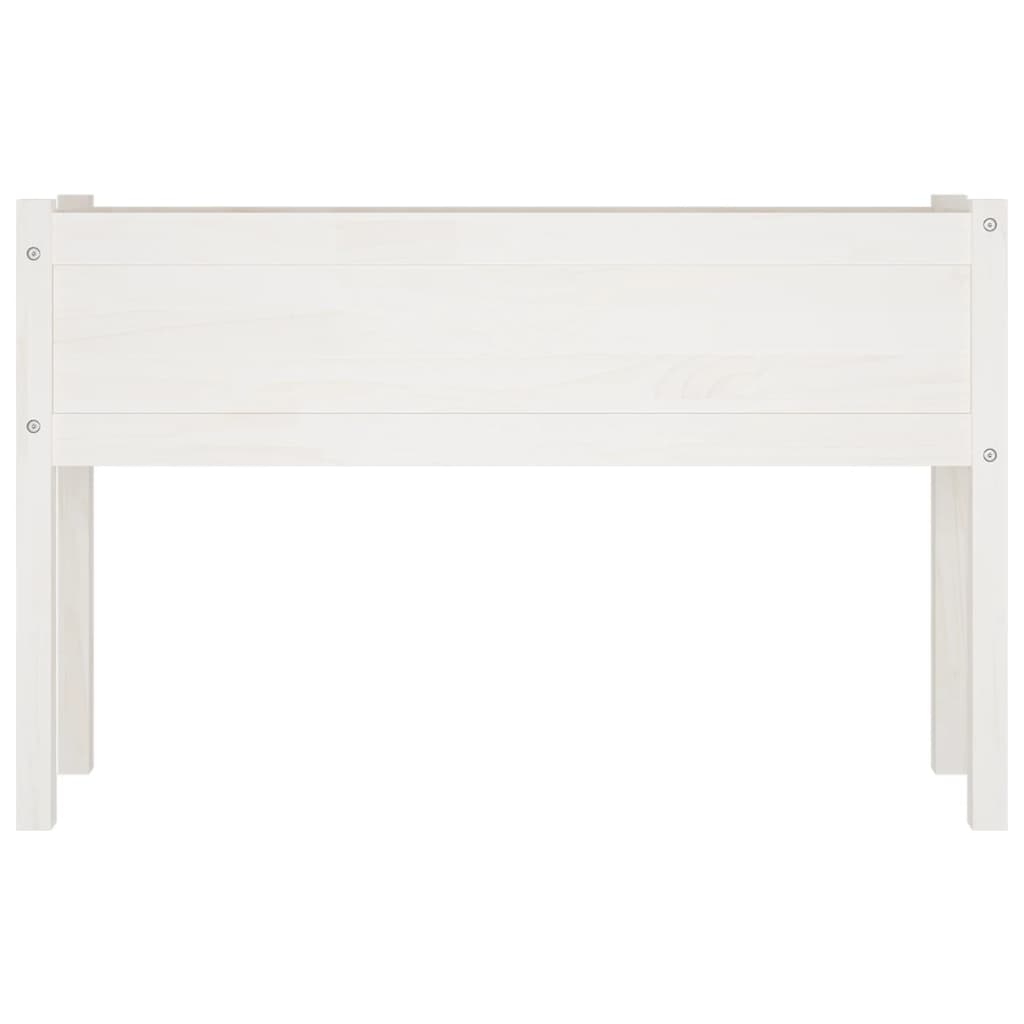 vidaXL Garden Planter White 110x31x70 cm Solid Pinewood