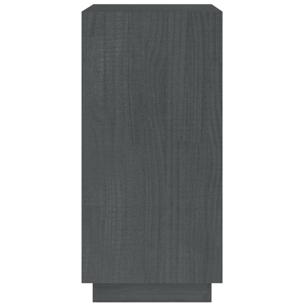 Book Cabinet Grey 40x35x71 cm Solid Pinewood