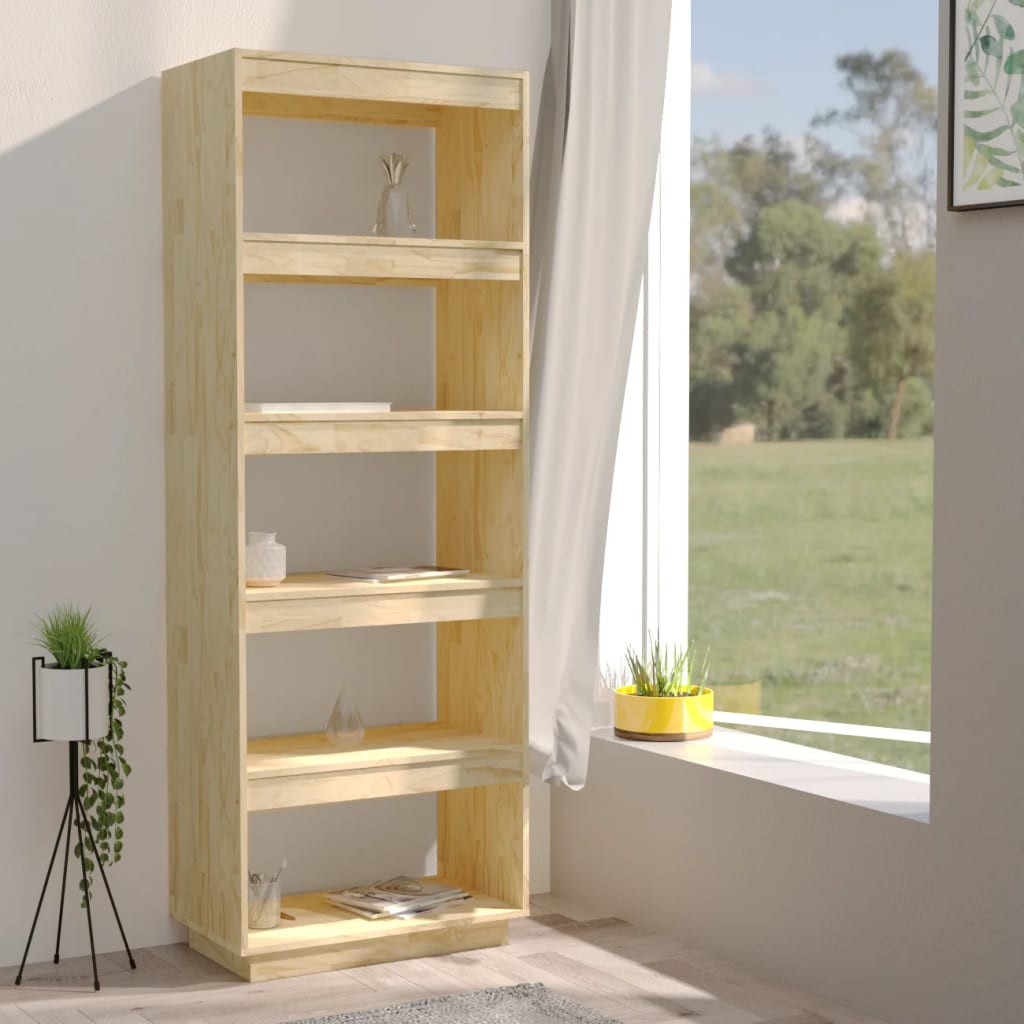 vidaXL Book Cabinet/Room Divider 60x35x167 cm Solid Pinewood