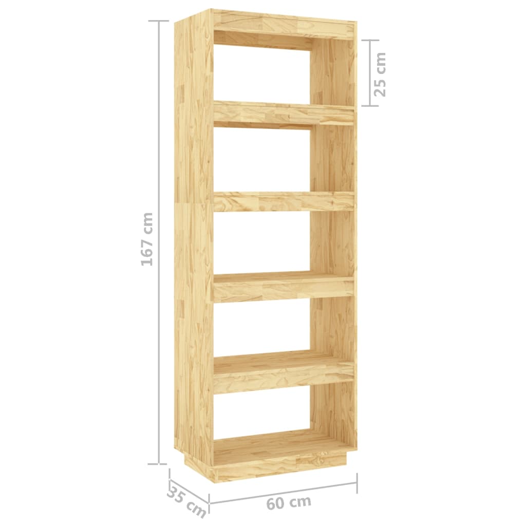 vidaXL Book Cabinet/Room Divider 60x35x167 cm Solid Pinewood