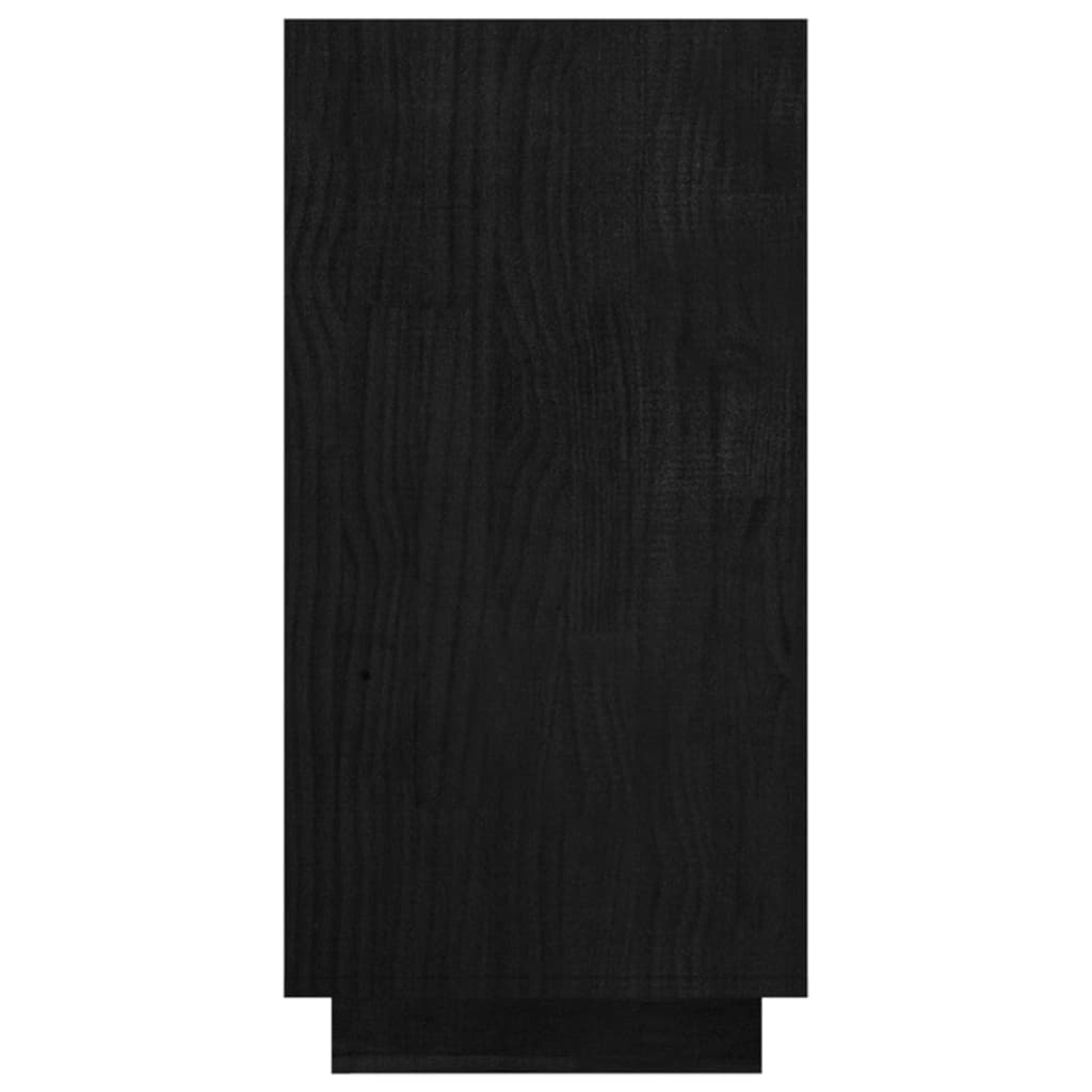 vidaXL Book Cabinet Black 80x35x71 cm Solid Pinewood