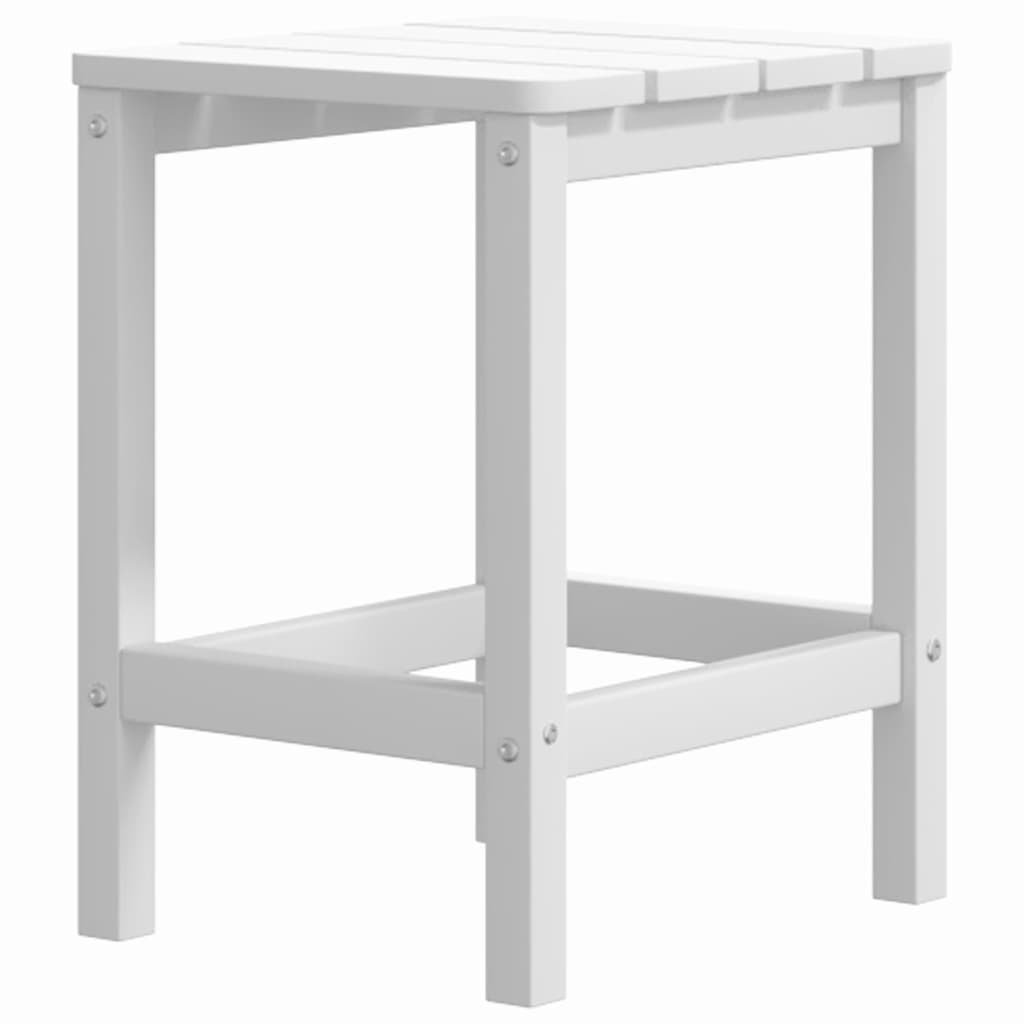 318641 vidaXL Garden Adirondack Table White 38x38x46 cm HDPE