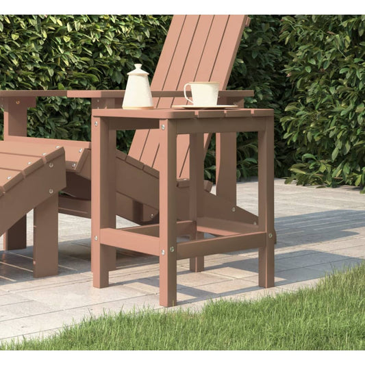 vidaXL Garden Adirondack Table Brown 38x38x46 cm HDPE