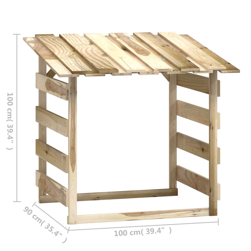 vidaXL Pergola with Roof 100x90x100 cm Impregnated Pinewood