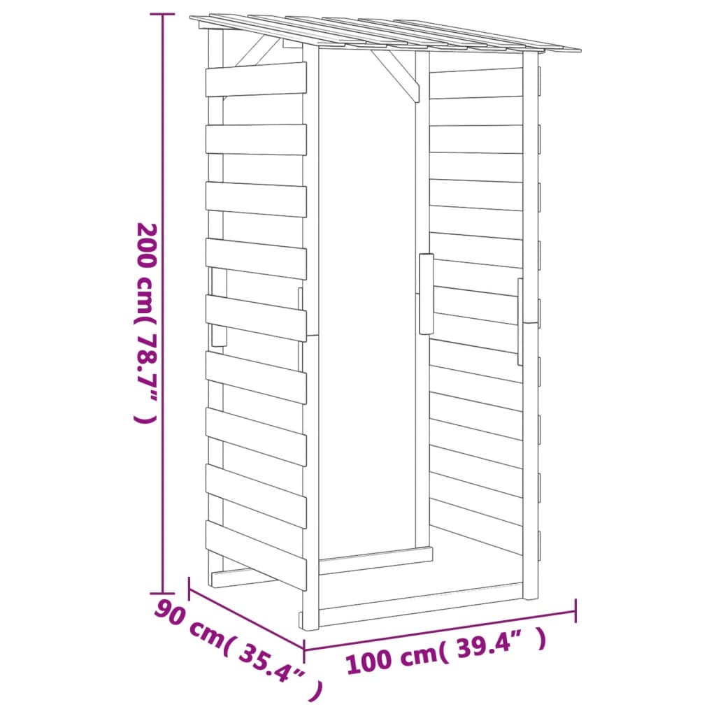 vidaXL Pergola with Roof 100x90x200 cm Impregnated Pinewood