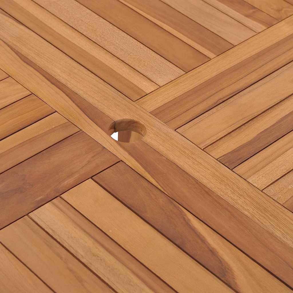 Garden Dining Table 110x110x75 cm Solid Wood Teak