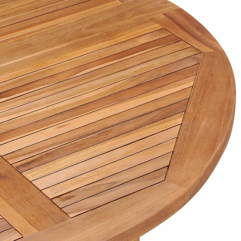 318479 vidaXL Folding Garden Dining Table Ø110x75 cm Solid Wood Teak