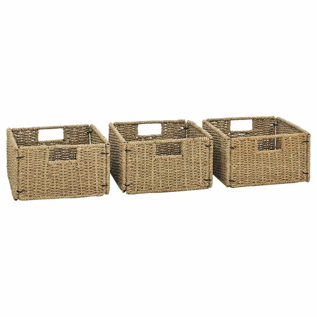 318483 vidaXL Bathroom Vanity Cabinet with 3 Baskets Solid Wood Teak 132x45x75 cm