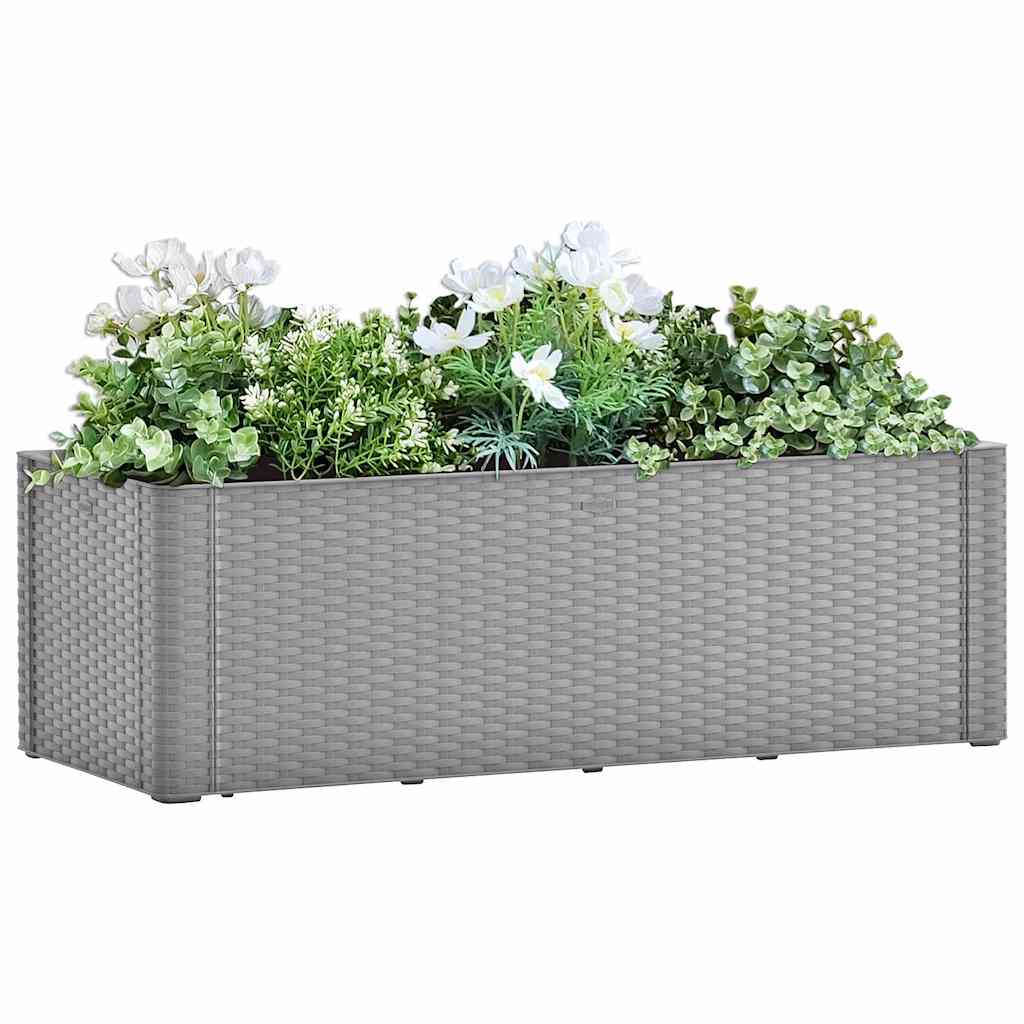 Garden Raised Bed with Self Watering System Grey 100x43x33 cm