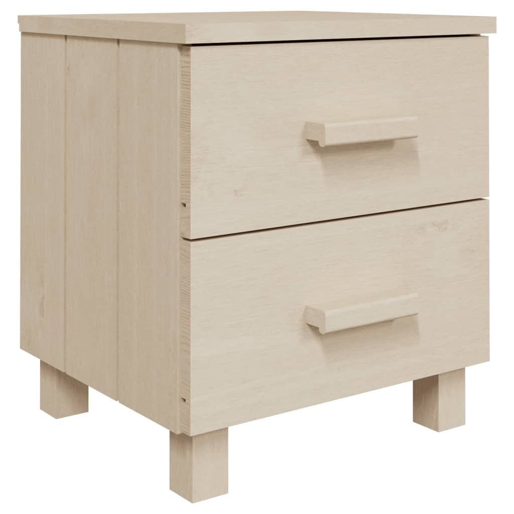 Tables de Chevet HAMAR 2 pcs Brun Miel 40x35x44.5cm Bois Massif