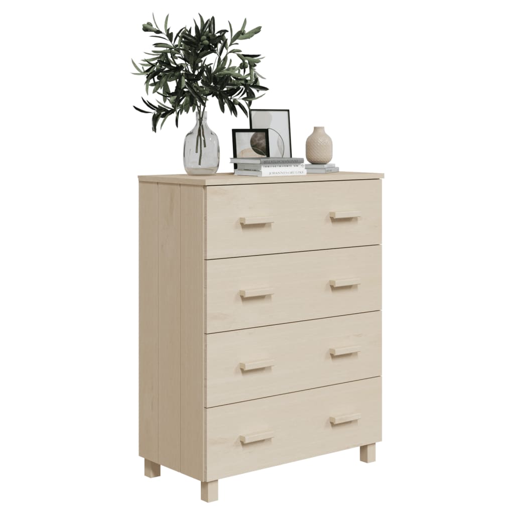 Dressoir HAMAR Honingbruin 79x40x103,5 cm massief grenenhout