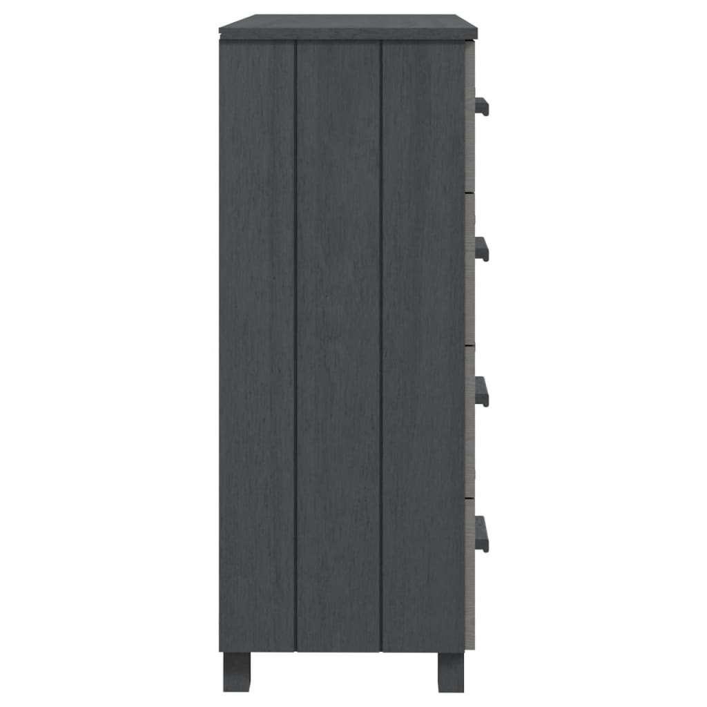 Dressoir HAMAR Donkergrijs 79x40x103,5 cm massief grenenhout