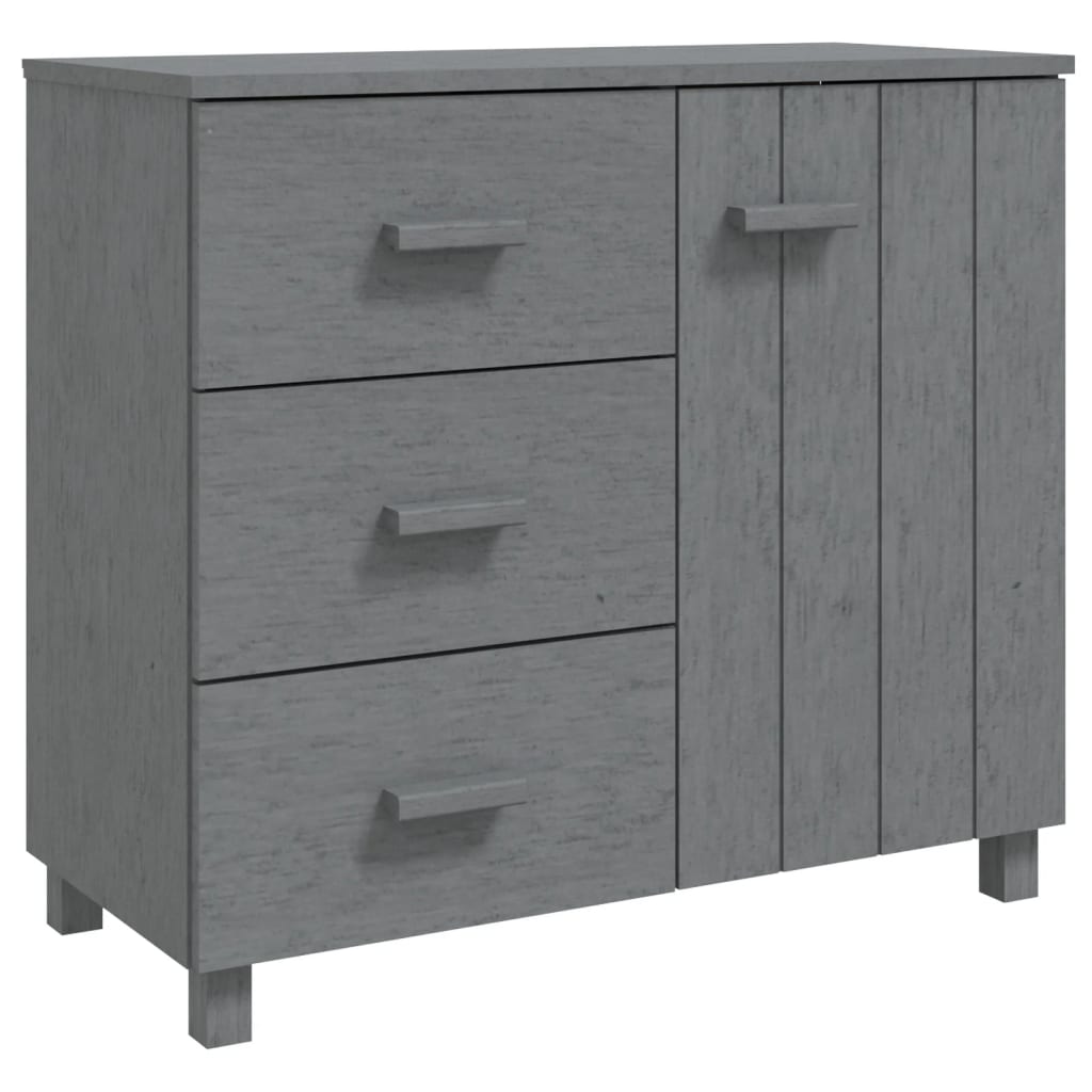 Buffet HAMAR Gris Foncé 90x40x80 cm Pin Massif