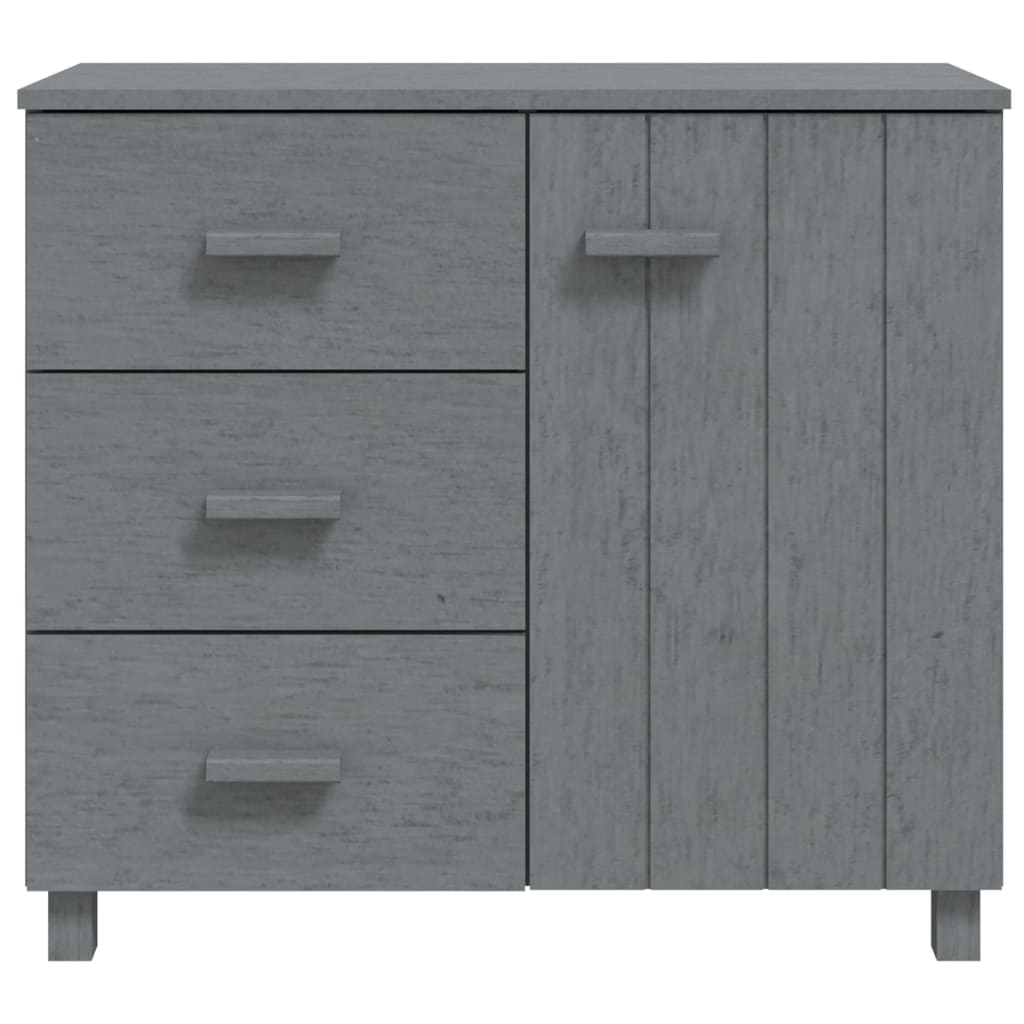 Buffet HAMAR Gris Foncé 90x40x80 cm Pin Massif