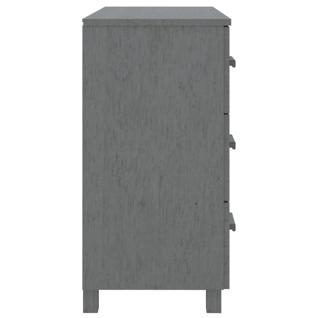 Buffet HAMAR Gris Foncé 90x40x80 cm Pin Massif