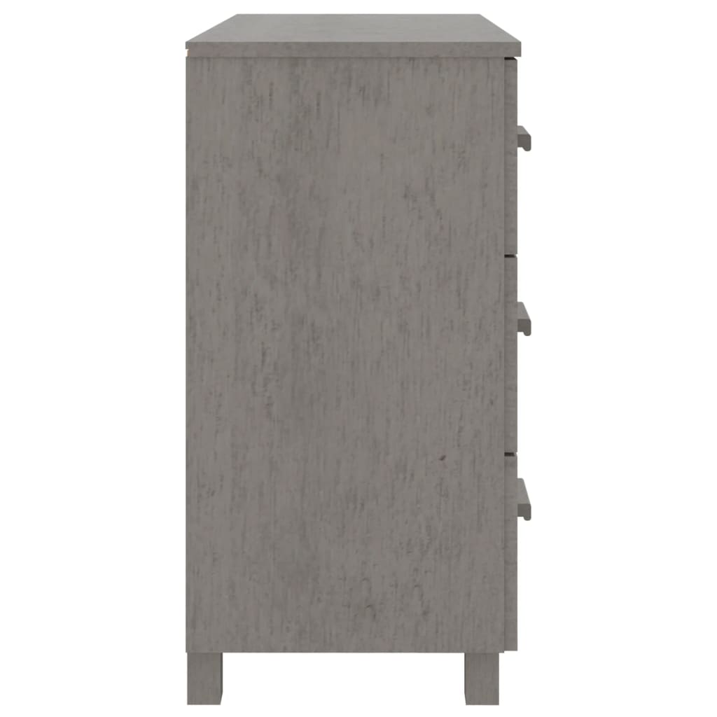 Buffet HAMAR Gris Clair 90x40x80 cm Pin Massif