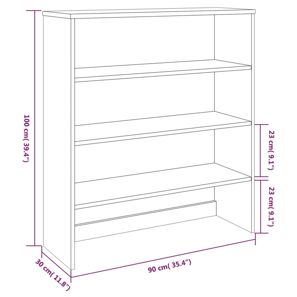 Plateau pour Buffet Haut HAMAR Marron Miel 90x30x100cm Bois Massif Pin