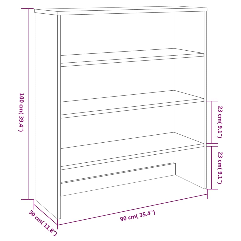 Blad voor Highboard HAMAR wit 90x30x100cm massief grenenhout