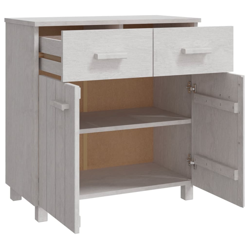 Dressoir HAMAR wit 79x40x80 cm massief grenenhout