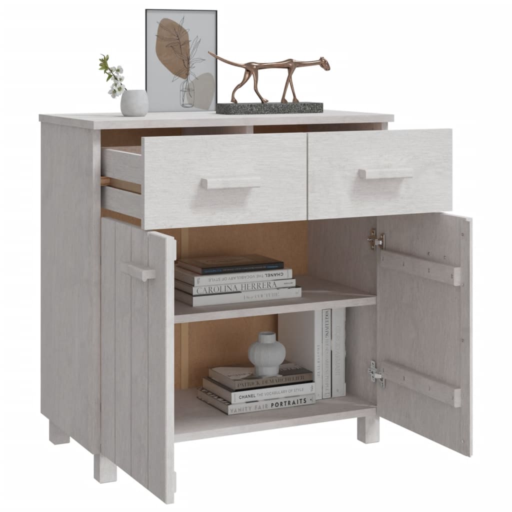 Dressoir HAMAR wit 79x40x80 cm massief grenenhout