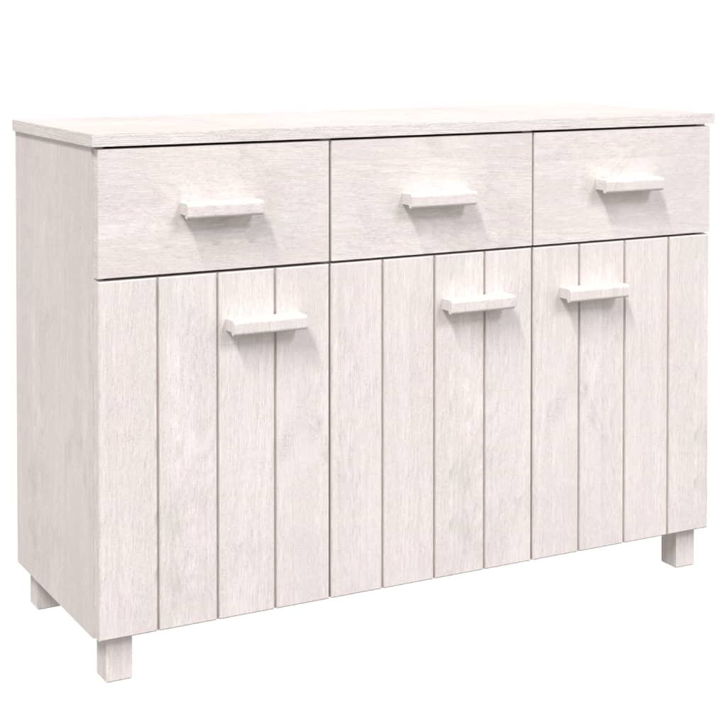 Dressoir HAMAR wit 113x40x80 cm massief grenenhout