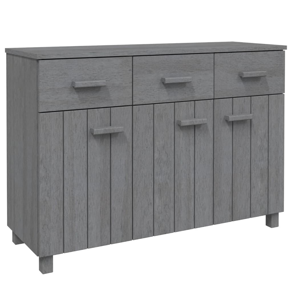 Buffet HAMAR Gris Foncé 113x40x80 cm Bois Massif Pin