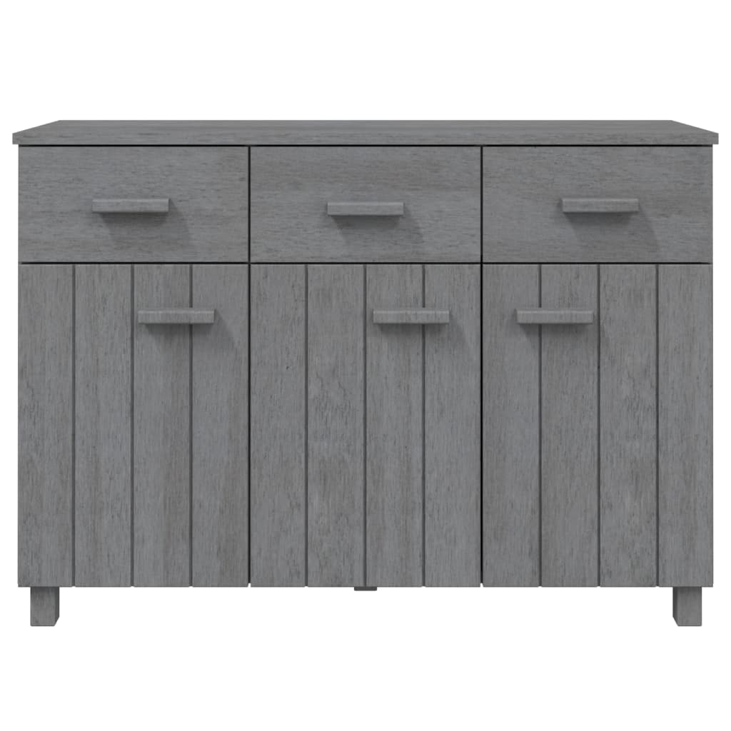 Buffet HAMAR Gris Foncé 113x40x80 cm Bois Massif Pin