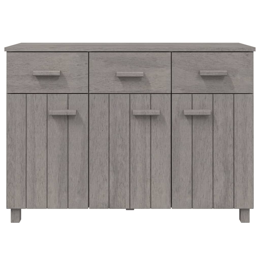 Buffet HAMAR Gris Clair 113x40x80 cm Bois Massif Pin