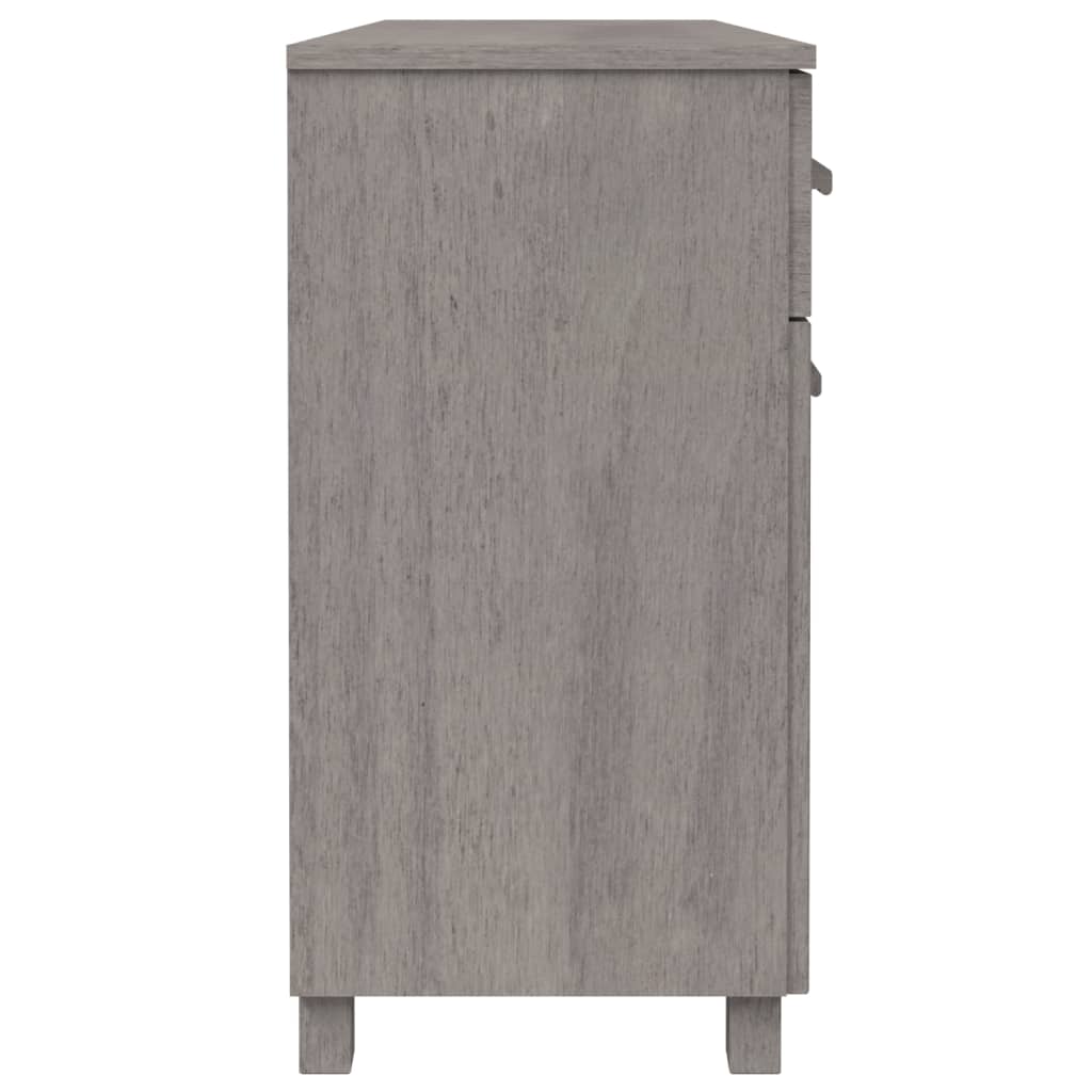 Buffet HAMAR Gris Clair 113x40x80 cm Bois Massif Pin