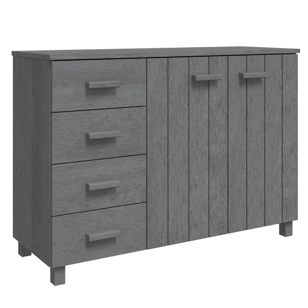 Buffet HAMAR Gris Foncé 113x40x80 cm Bois Massif Pin