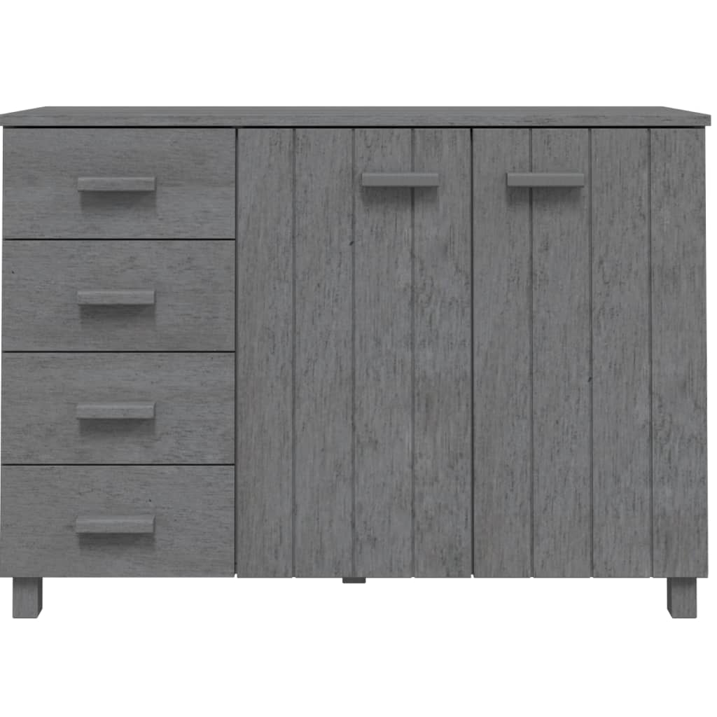 Buffet HAMAR Gris Foncé 113x40x80 cm Bois Massif Pin