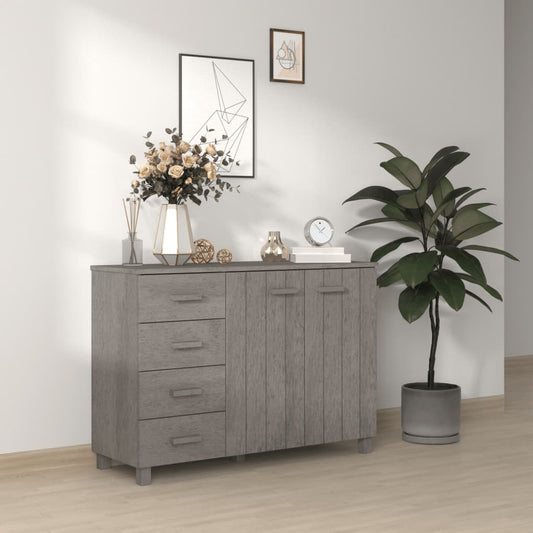 vidaXL Sideboard HAMAR Light Grey 113x40x80 cm Solid Wood Pine