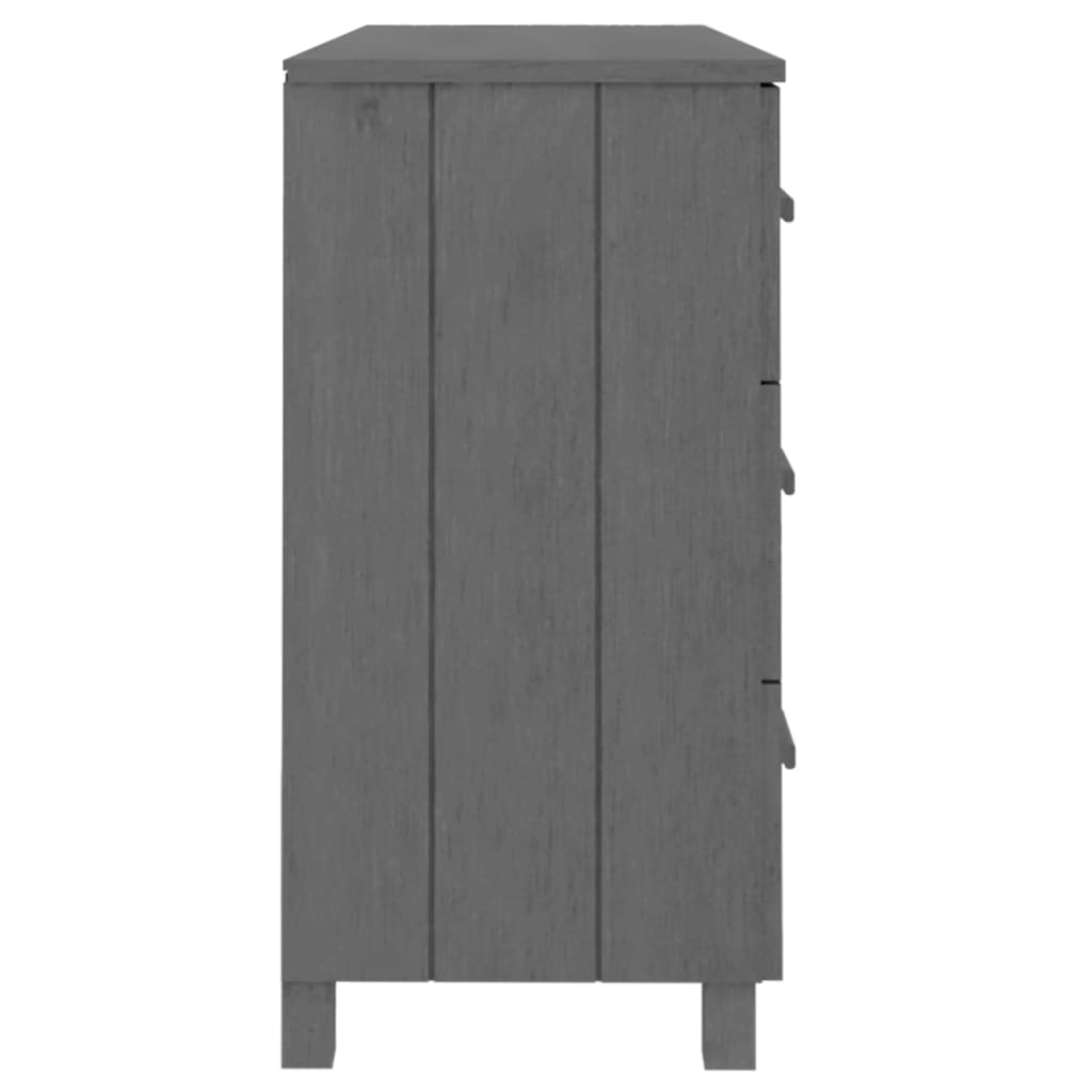 Buffet HAMAR Gris Foncé 113x40x80 cm Bois Massif Pin