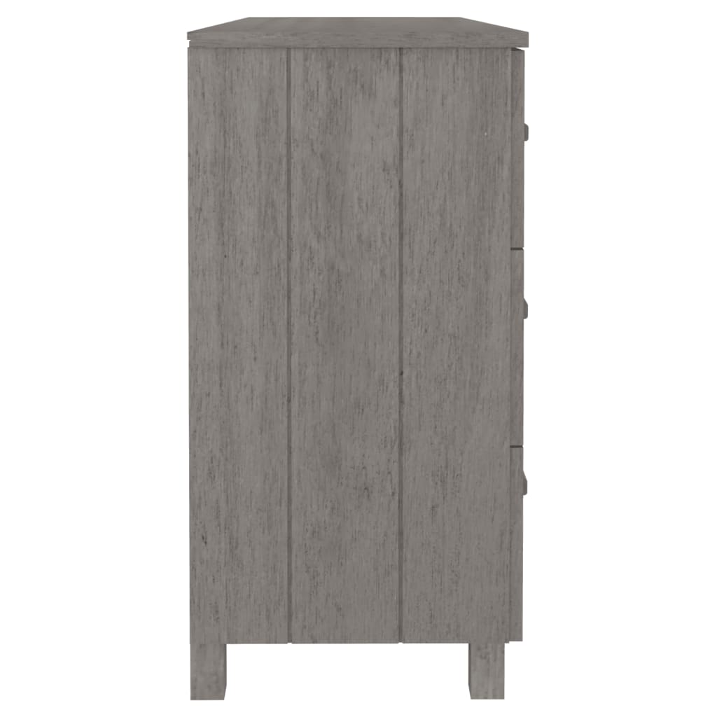 Buffet HAMAR Gris Clair 113x40x80 cm Bois Massif Pin