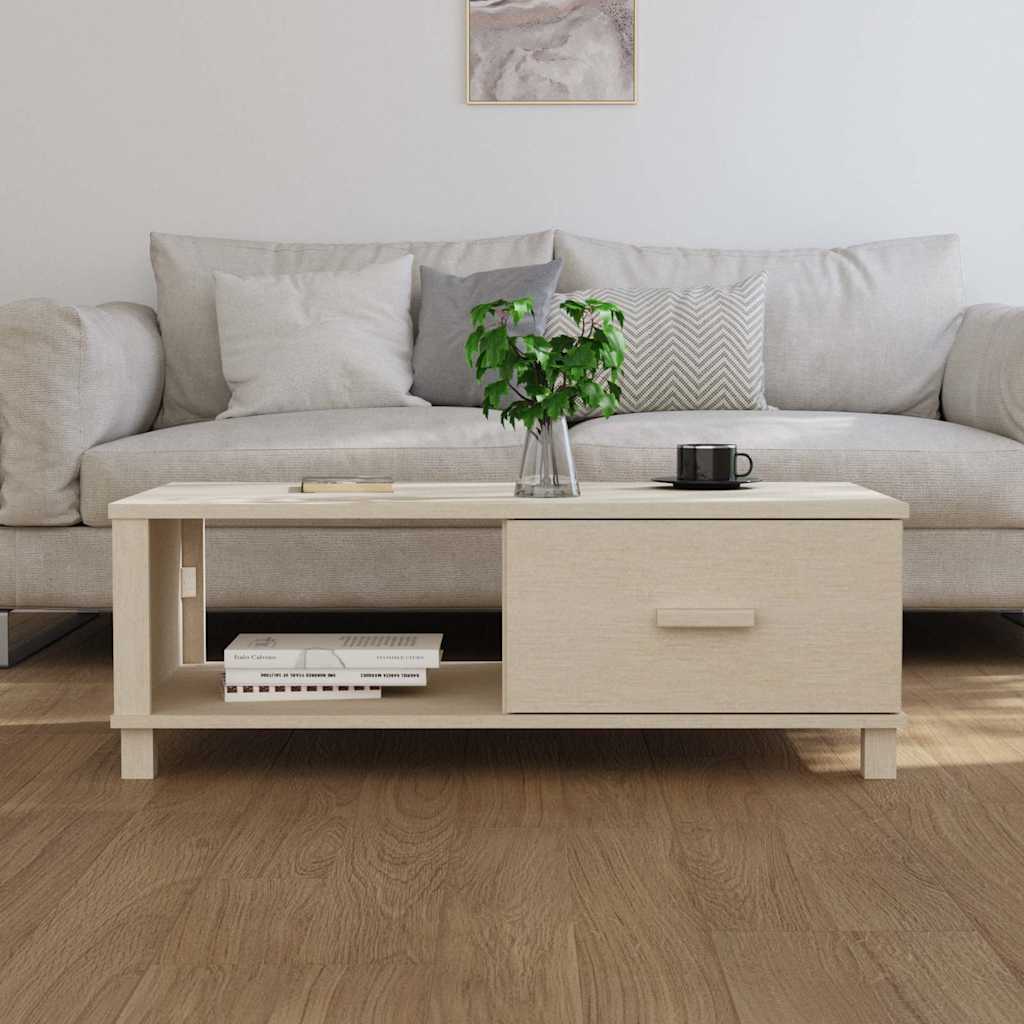 Coffee Table "HAMAR" Honey Brown 100x55x35 cm Solid Wood Pine