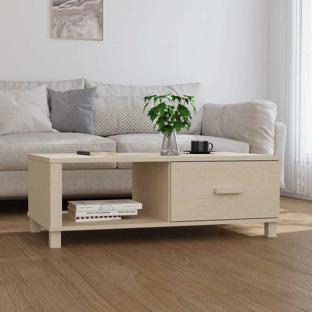 Coffee Table "HAMAR" Honey Brown 100x55x35 cm Solid Wood Pine