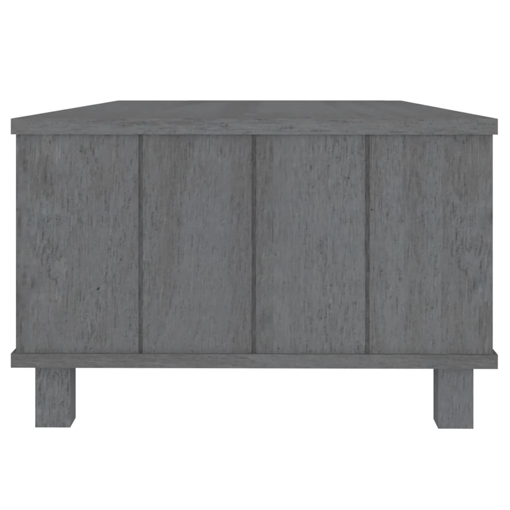 Table Basse HAMAR Gris Foncé 100x55x35 cm Bois Massif Pin