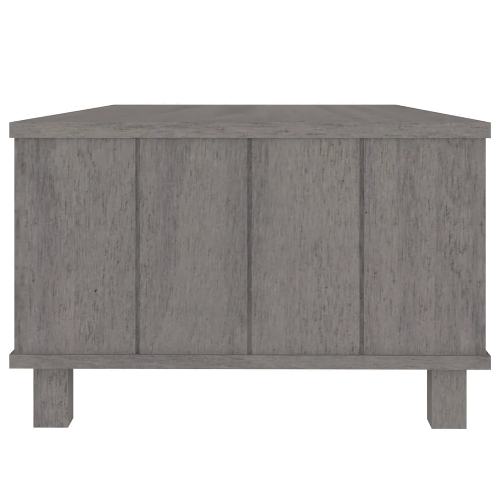 Table Basse HAMAR Gris Clair 100x55x35 cm Bois Massif Pin