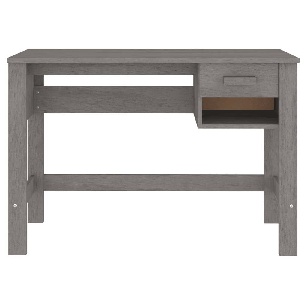 Bureau HAMAR Gris Clair 110x40x75 cm Bois Massif Pin