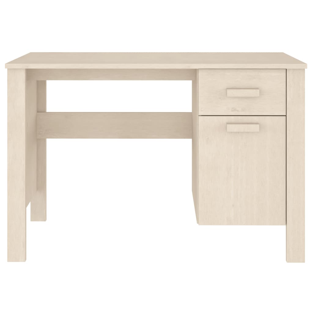 vidaXL Desk HAMAR Honey Brown 113x50x75 cm Solid Wood Pine