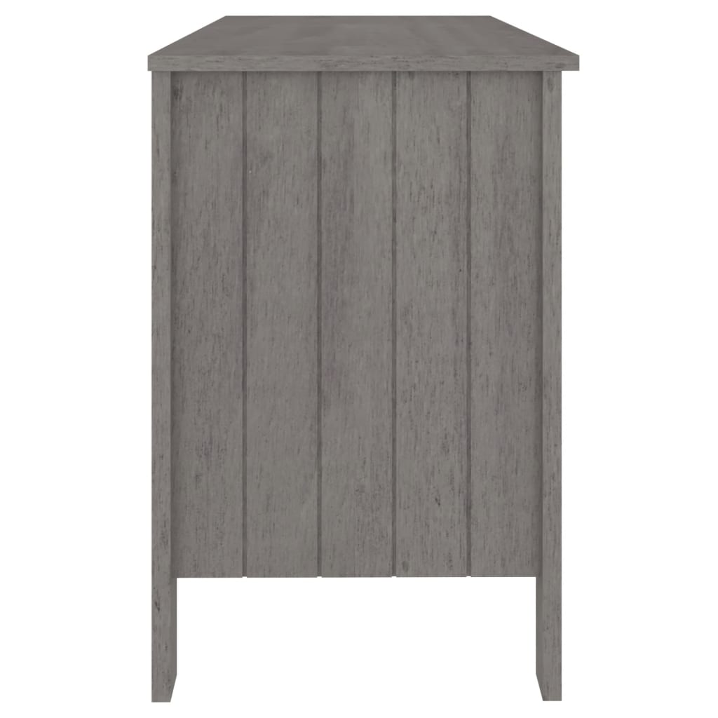 vidaXL Desk HAMAR Light Grey 113x50x75 cm Solid Wood Pine