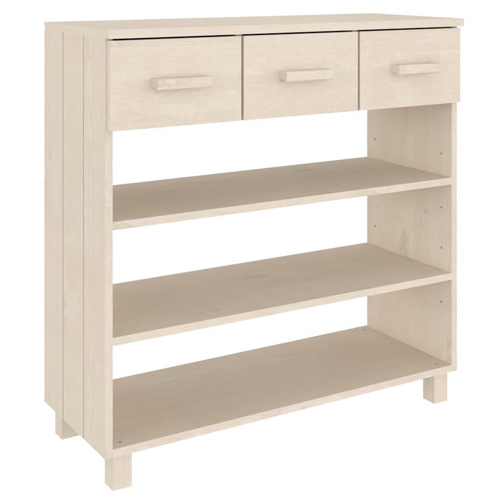 Console Table "HAMAR" Honey Brown 90x35x90 cm Solid Wood Pine