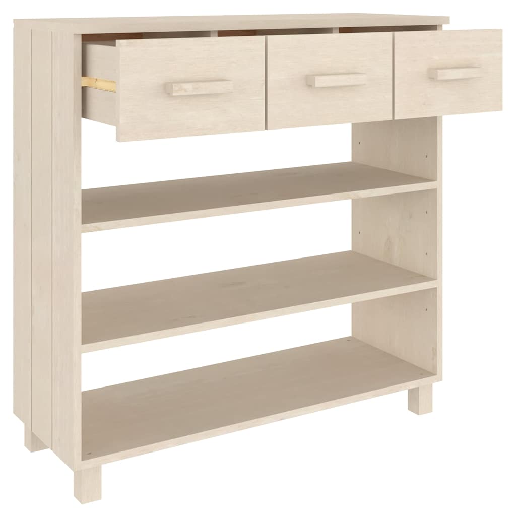 Console Table "HAMAR" Honey Brown 90x35x90 cm Solid Wood Pine