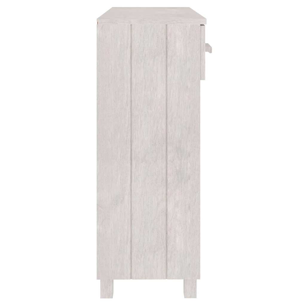 Console Table "HAMAR" White 90x35x90 cm Solid Wood Pine