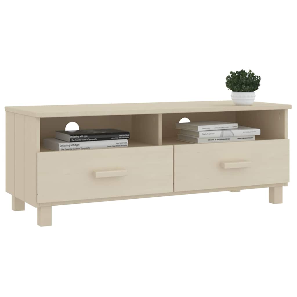 TV Cabinet "HAMAR" Honey Brown 106x40x40 cm Solid Wood Pine